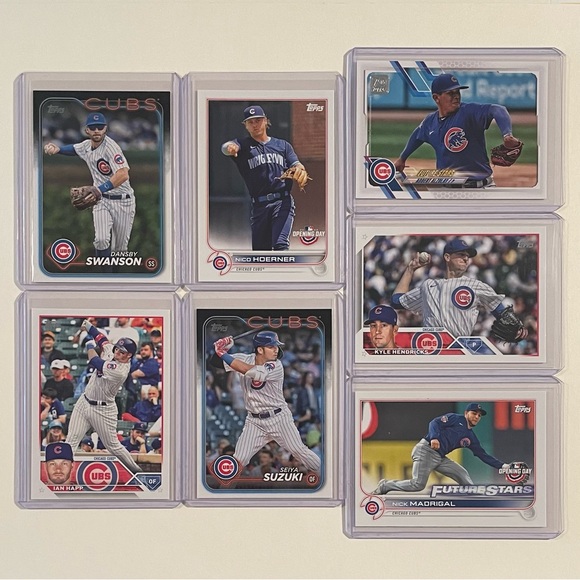 Lot of 7 Chicago Cubs Topps MLB Baseball Cards - Picture 1 of 9